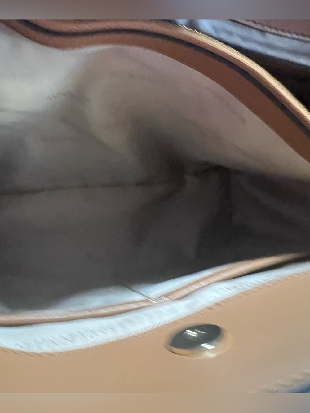 Calvin Klein Chestnut Brown Structured Satchel with Gold Hardware - Picture 7 of 9